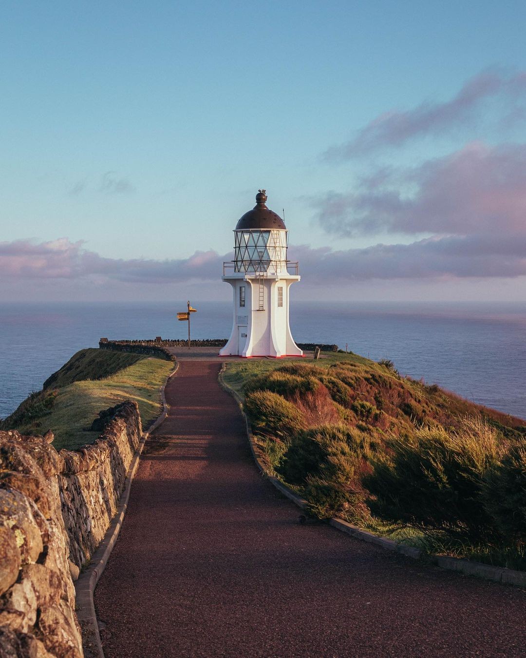 The path leading to the Cape Reinga Light House at the top of the North Island of New Zealand.
