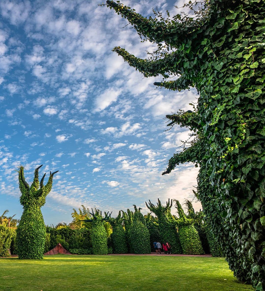A photo of the Alice and Wonderland garden located in the Hamilton Gardens Rotorua.