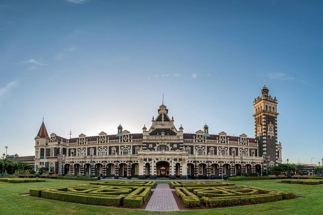 A stunning capture of the Dunedin Railway Station in the morning light.