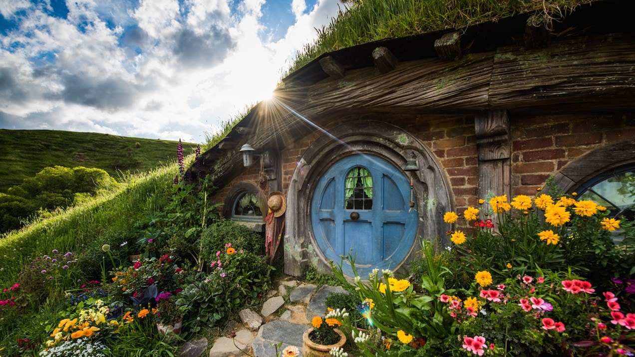 The famous hobbit door for the Peter Jackson Hobbit movie series.