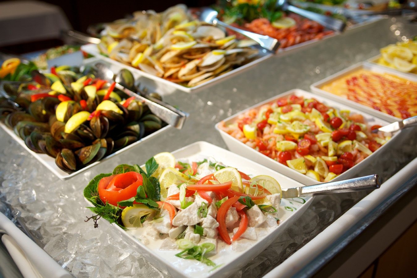 A delicious selection of fresh seafood at Chapmans Buffet Restaurant.