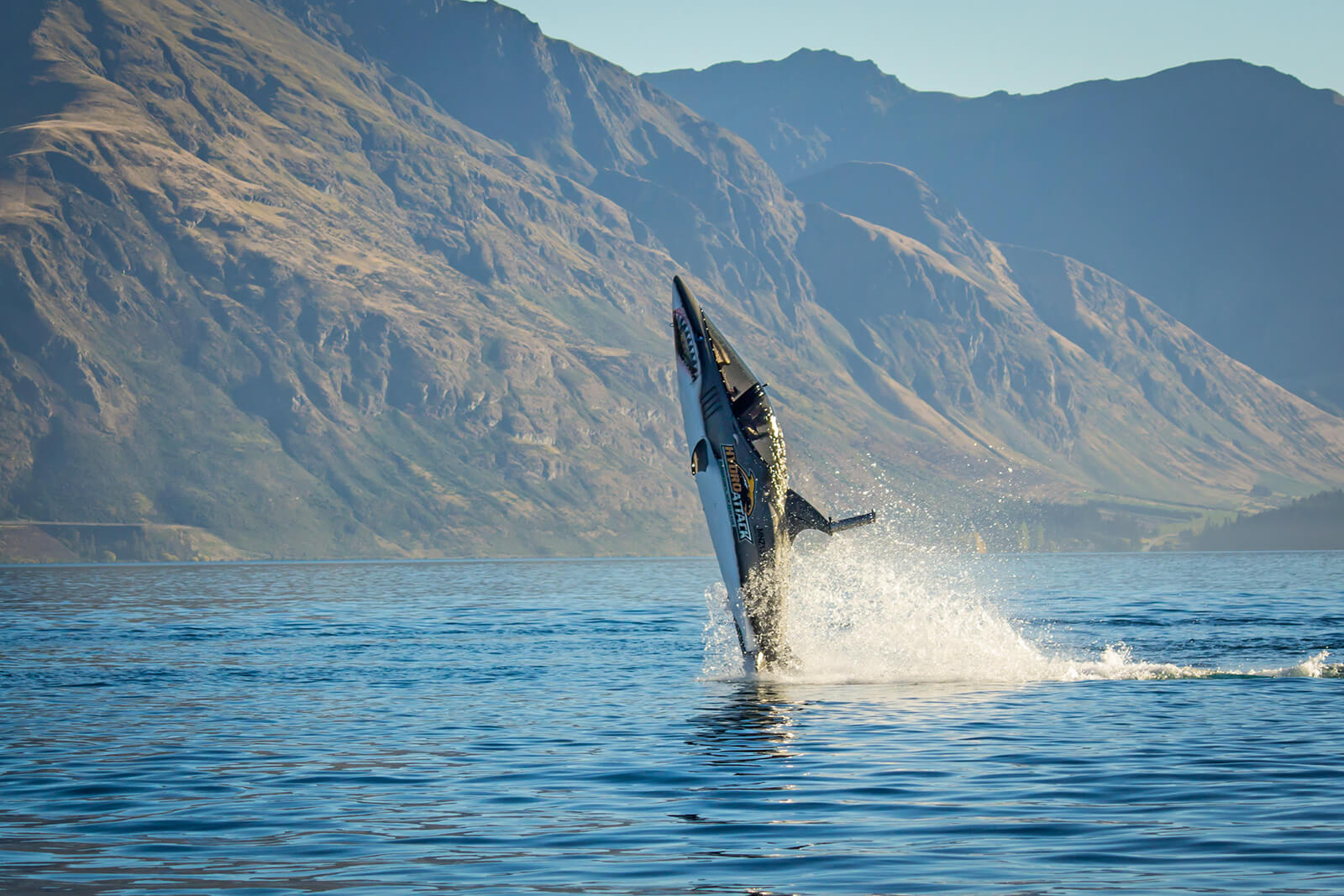 hydro attack jumping out of lake Wakatipu
