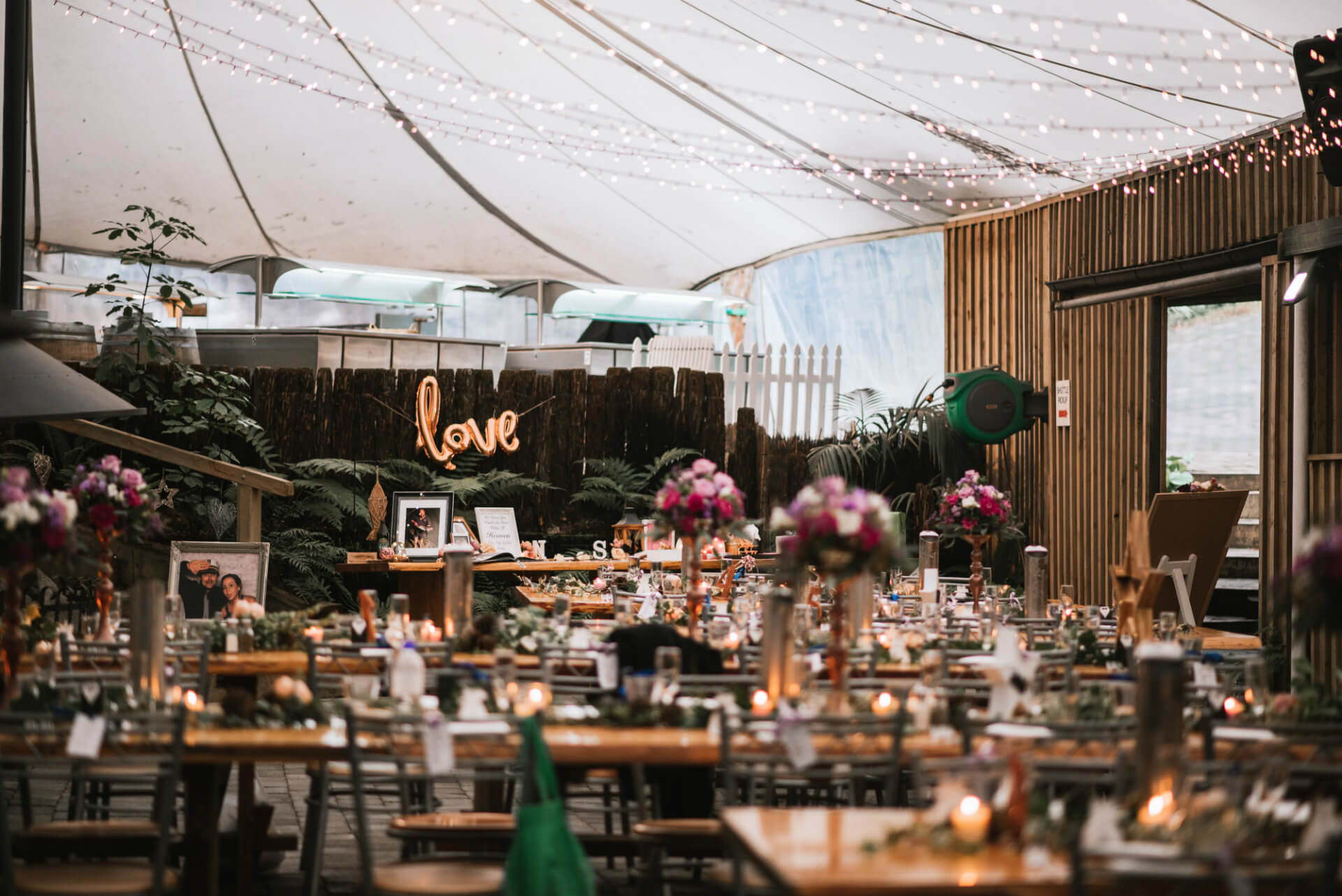 Tables Setup For A Wedding In The Hidden Forest Venue At Skyline Rotorua