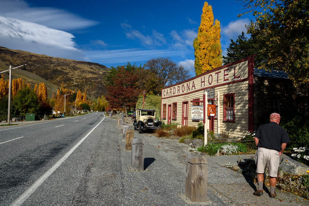 The old Cardrona Hotel sits next to the Crown Range road.